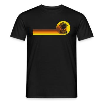 BBQ Barbecue Vintage 70er 80er Jahre grillen - Männer T-Shirt - Schwarz - Vorne - AI Model Male 178 light (178cm)