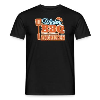 BBQ Barbecue ANGRILLEN grillen Barbecue-Grill - Männer T-Shirt - Schwarz - Vorne - AI Model Male 178 light (178cm)