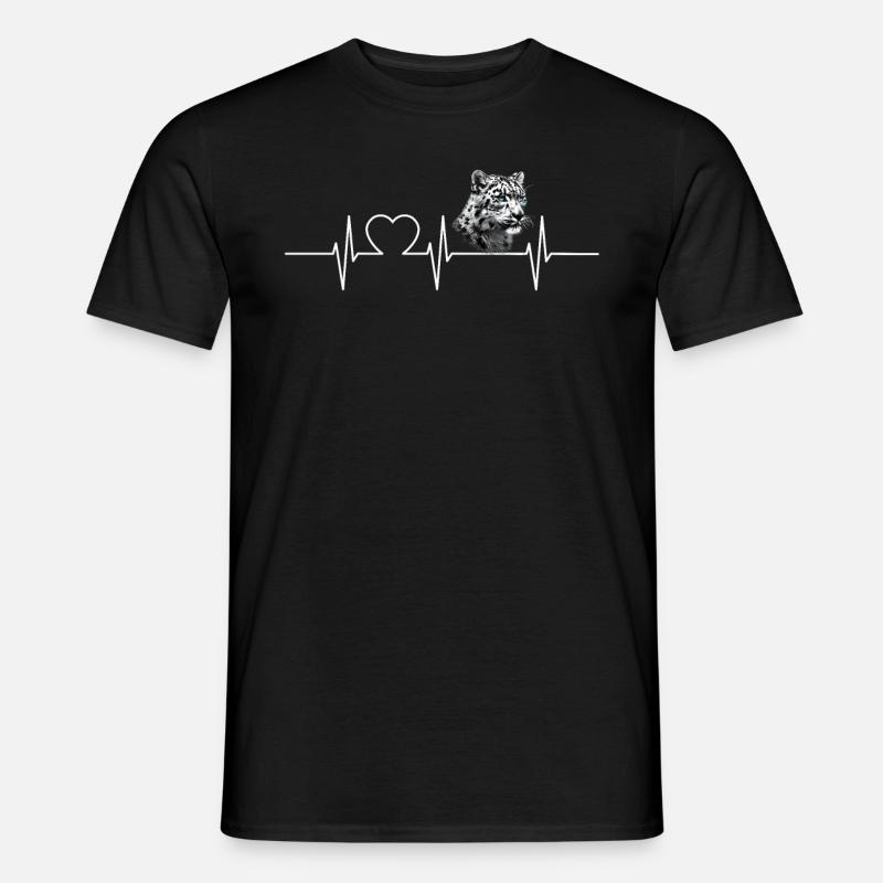 Léopard des neiges Schneeleoparden Schneeleopard - T-shirt homme - noir