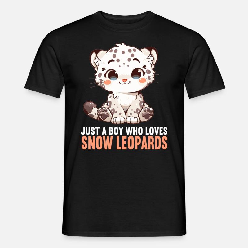 Snow Leopard Schneeleoparden Schneeleopard - Men’s T-shirt - black