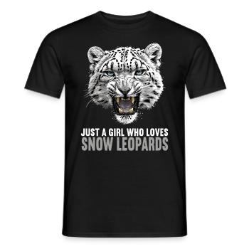 Snow Leopard Schneeleoparden Schneeleopard - Men's T-Shirt - black - Front - AI Model Male 178 light (178cm)