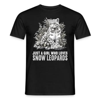 Snow Leopard Schneeleoparden Schneeleopard - Men's T-Shirt - black - Front - AI Model Male 178 light (178cm)