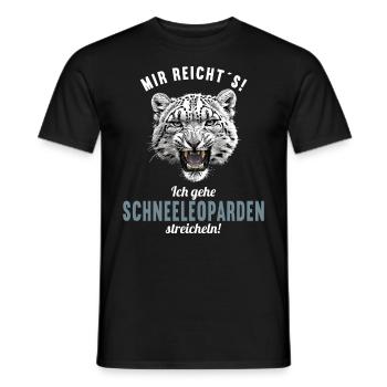 Snow Leopard Schneeleoparden Schneeleopard - Men's T-Shirt - black - Front - AI Model Male 178 light (178cm)