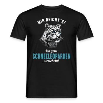 Snow Leopard Schneeleoparden Schneeleopard - Men's T-Shirt - black - Front - AI Model Male 178 light (178cm)