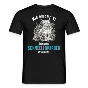 Snow Leopard Schneeleoparden Schneeleopard - Men's T-Shirt - black - Front - AI Model Male 178 light (178cm)