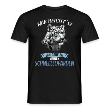 Snow Leopard Schneeleoparden Schneeleopard - Men's T-Shirt - black - Front - AI Model Male 178 light (178cm)