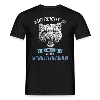 Snow Leopard Schneeleoparden Schneeleopard - Men's T-Shirt - black - Front - AI Model Male 178 light (178cm)
