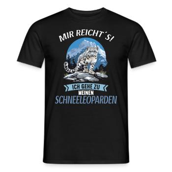 Snow Leopard Schneeleoparden Schneeleopard - Men's T-Shirt - black - Front - AI Model Male 178 light (178cm)