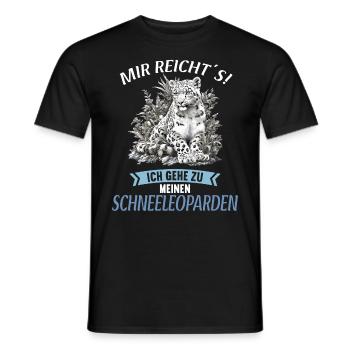 Snow Leopard Schneeleoparden Schneeleopard - Men's T-Shirt - black - Front - AI Model Male 178 light (178cm)