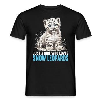 Snow Leopard Schneeleoparden Schneeleopard - Men's T-Shirt - black - Front - AI Model Male 178 light (178cm)