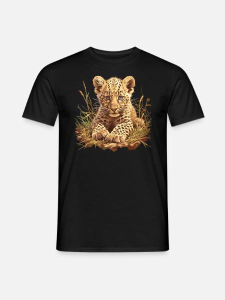 Léopard léopard - T-shirt homme - noir