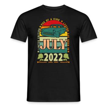 Geburtstagsgeschenk Juli 2022. - Männer T-Shirt - Schwarz - Vorne - AI Model Male 178 light (178cm)