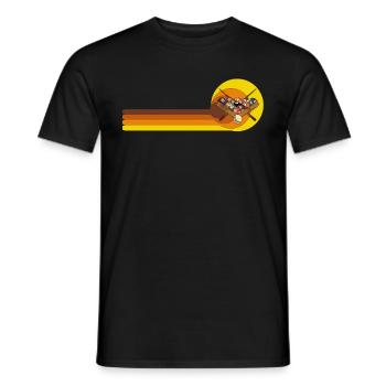 Billardtisch Billard Pool Vintage 70er 80er - Männer T-Shirt - Schwarz - Vorne - AI Model Male 178 light (178cm)