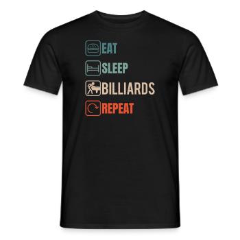 Pool Billard Billardtisch lustige Sprüche Snooker - Männer T-Shirt - Schwarz - Vorne - AI Model Male 178 light (178cm)