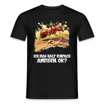 Ant Ameisen Ameise - Männer T-Shirt - Schwarz - Vorne - AI Model Male 178 light (178cm)