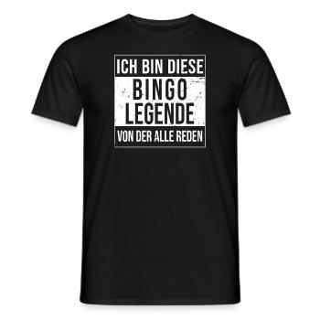 Bingo Player LEGEND Bingo Game Bingo Game - Men's T-Shirt - black - Front - AI Model Male 178 light (178cm)