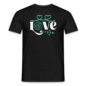 LOVE Physics, Biology, Chemistry Natural Sciences - Men's T-Shirt - black - Front - AI Model Male 178 light (178cm)