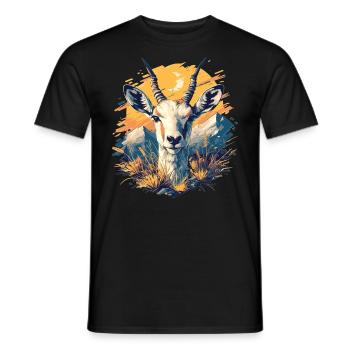Antilope antilope antilope ouverte - T-shirt homme - noir - Devant - AI Model Male 178 light (178cm)