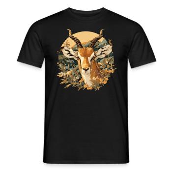Antilope antilope antilope ouverte - T-shirt homme - noir - Devant - AI Model Male 178 light (178cm)