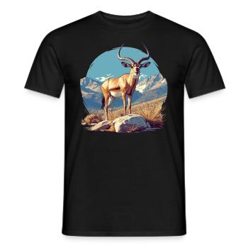 Antilope antilope antilope ouverte - T-shirt homme - noir - Devant - AI Model Male 178 light (178cm)
