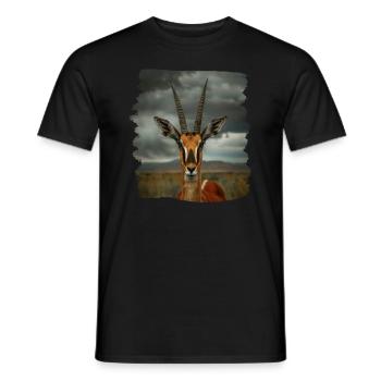 Antilope antilope antilope ouverte - T-shirt homme - noir - Devant - AI Model Male 178 light (178cm)