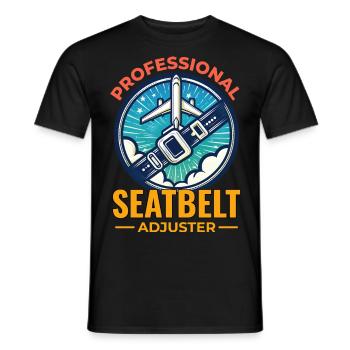 Flight Attendant Aviation Cabin Crew Air Hostess - Men's T-Shirt - black - Front - AI Model Male 178 light (178cm)