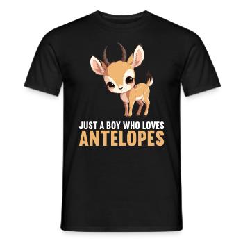 Antilope antilope antilope ouverte - T-shirt homme - noir - Devant - AI Model Male 178 light (178cm)