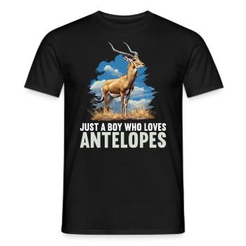 Antilope antilope antilope ouverte - T-shirt homme - noir - Devant - AI Model Male 178 light (178cm)