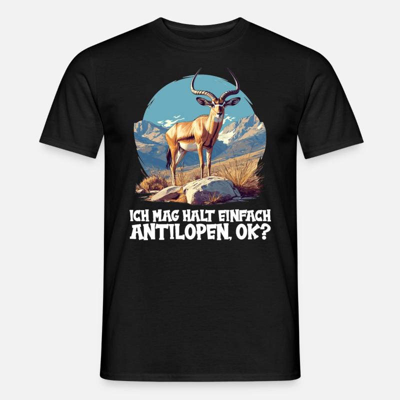 Antelope Antilopen Antilope - Männer T-Shirt - Schwarz