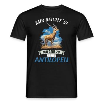 Antilope antilope antilope ouverte - T-shirt homme - noir - Devant - AI Model Male 178 light (178cm)