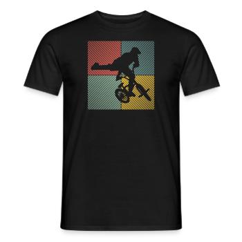 BMX Bike Freestyle race BMX - T-shirt homme - noir - Devant - AI Model Male 178 light (178cm)