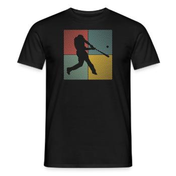 Baseball Softball Vintage Baseball - Männer T-Shirt - Schwarz - Vorne - AI Model Male 178 light (178cm)