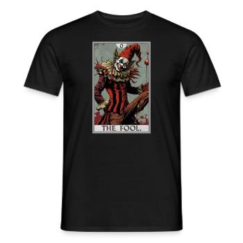 Cartes de tarot Carte de tarot Le fou Le fou - T-shirt homme - noir - Devant - AI Model Male 178 light (178cm)