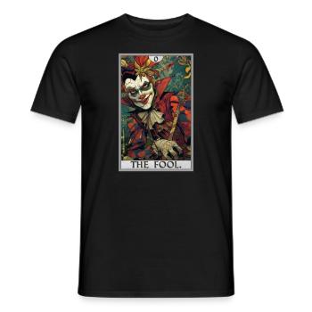 Cartes de tarot Carte de tarot Le fou Le fou - T-shirt homme - noir - Devant - AI Model Male 178 light (178cm)