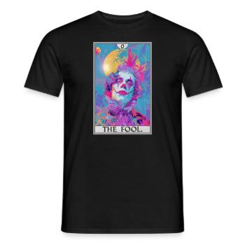 Cartes de tarot Carte de tarot Le fou Le fou - T-shirt homme - noir - Devant - AI Model Male 178 light (178cm)