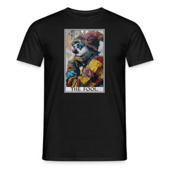 Cartes de tarot Carte de tarot Le fou Le fou - T-shirt homme - noir - Devant - AI Model Male 178 light (178cm)