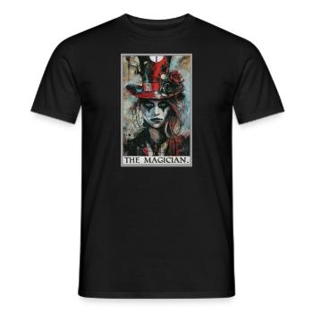 Tarotkarte The Magician Der Magier - Männer T-Shirt - Schwarz - Vorne - AI Model Male 178 light (178cm)