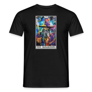 Tarotkarte The Magician Der Magier - Männer T-Shirt - Schwarz - Vorne - AI Model Male 178 light (178cm)