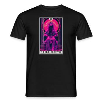 Tarotkarte The High Priestess Die Hohepriesterin - Männer T-Shirt - Schwarz - Vorne - AI Model Male 178 light (178cm)