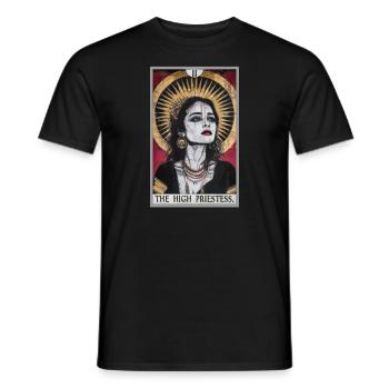 Tarotkarte The High Priestess Die Hohepriesterin - Männer T-Shirt - Schwarz - Vorne - AI Model Male 178 light (178cm)