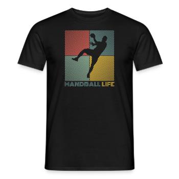 Handball Joueur Handball Ball, Handball Handball - T-shirt homme - noir - Devant - AI Model Male 178 light (178cm)