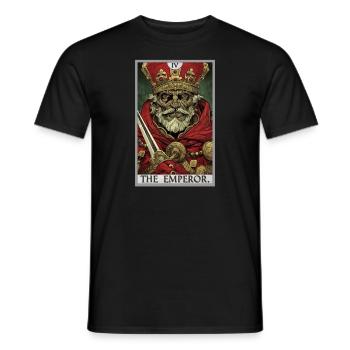 Tarot card The Emperor The Ruler - Men's T-Shirt - black - Front - AI Model Male 178 light (178cm)