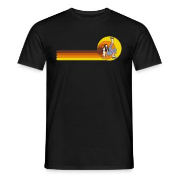 Inline-Skating Rollerskates Inline-Skater - Men's T-Shirt - black - Front - AI Model Male 178 light (178cm)