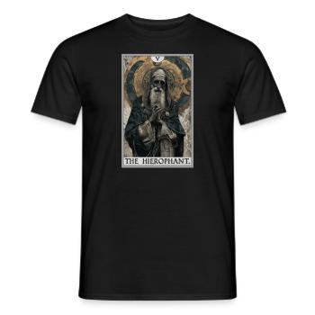 Tarotkarte The Hierophant Der Hierophant - Männer T-Shirt - Schwarz - Vorne - AI Model Male 178 light (178cm)