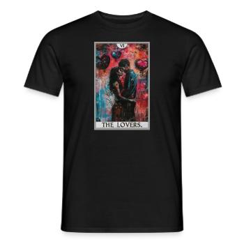 Tarot Cards Tarot Card The Lovers The Lovers - Men's T-Shirt - black - Front - AI Model Male 178 light (178cm)