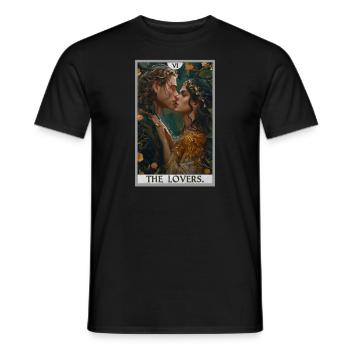 Tarot Cards Tarot Card The Lovers The Lovers - Men's T-Shirt - black - Front - AI Model Male 178 light (178cm)