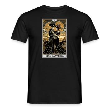 Tarot Cards Tarot Card The Lovers The Lovers - Men's T-Shirt - black - Front - AI Model Male 178 light (178cm)
