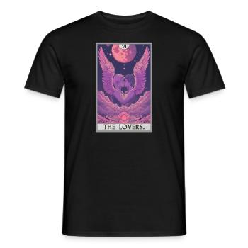 Tarot Cards Tarot Card The Lovers The Lovers - Men's T-Shirt - black - Front - AI Model Male 178 light (178cm)