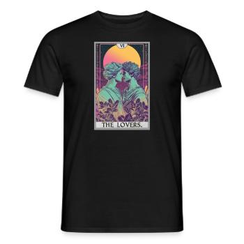 Tarot Cards Tarot Card The Lovers The Lovers - Men's T-Shirt - black - Front - AI Model Male 178 light (178cm)