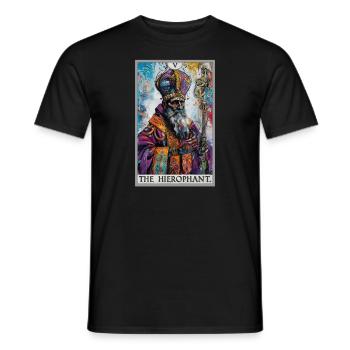 Tarotkarte The Hierophant Der Hierophant - Männer T-Shirt - Schwarz - Vorne - AI Model Male 178 light (178cm)